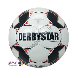 توپ فوتبال دربی استار2024جدید رنگ سفید -مشکی