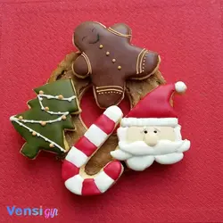 کوکی کریسمس سفارشی کوکی کره ایی با روکش آیسینگ - ونسی گیفت