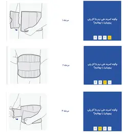 كمربند طبی نرم با( آتل پلی پروپيلن) پاک سمن 018 paksaman - ویونا طب
