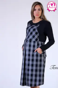 پیراهن طرح سارافون بارداری و شیردهی فرگل