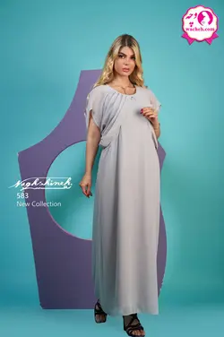 سارافون بارداری و شیردهی حریر ماکسی شنل دار پریسان