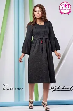 پیراهن بارداری و شیردهی ملانچ پشمی گردنبندی نیل آ