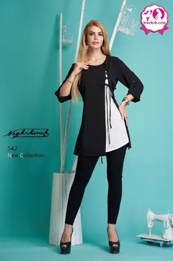 تونیک بارداری و شیردهی کرپ ابر و بادی بغل پرچی آیلار