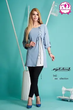 تونیک بارداری و شیردهی کرپ ابر و بادی بغل پرچی آیلار