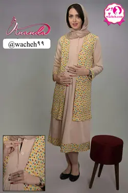 مانتو بارداری و شیردهی دو تکه ماه سیما