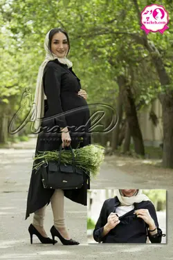 مانتو بارداری و شیردهی کرپ