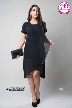 پیراهن بارداری قواره دار زیره ریون کش و رویه حریر شیفون دست دوزی نگین دوزی
