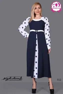 پیراهن بارداری کرپ پایین چاکدار توپی