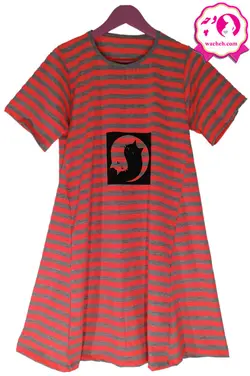 پیراهن باردای ملانژ خانگی