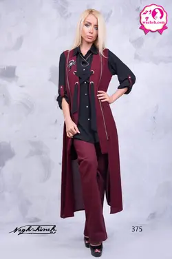 مانتو و پیراهن بارداری سه تیکه دو زیپ