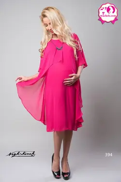 تونیک بارداری حریر شیفون گردنبندی