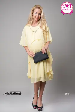 تونیک بارداری حریر شیفون گردنبندی