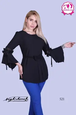 شومیز بارداری کرپ فلور آستین کلوش گل شکوفه