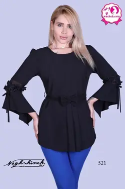 شومیز بارداری کرپ فلور آستین کلوش گل شکوفه
