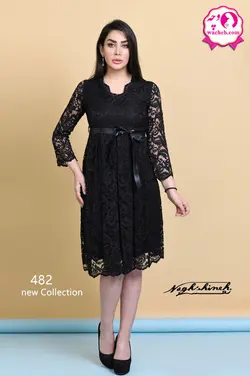 پیراهن بارداری گیپور حاشیه دانتل کش