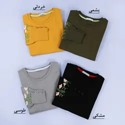 6172-بلوز آستین چاپی گل