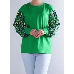 6289-بلوز آستین چاپی آروا