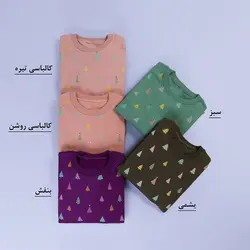 6358-بلوز دورس چاپی کاج