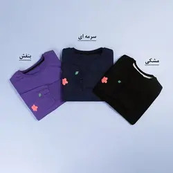 6403-بلوز آستین چاپی برگ و گل