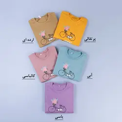 6389-بلوز دورس چاپی دوچرخه