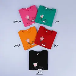 6389-بلوز دورس چاپی دوچرخه