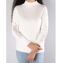 6378-بلوز بافت آستین گلدوزی سلوا