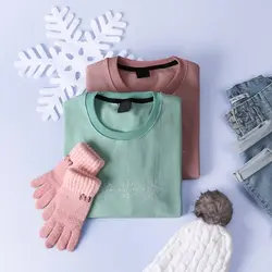 6439-بلوز دورس گلدوزی برف