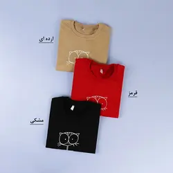 6430-بلوز چاپی گربه لاغر