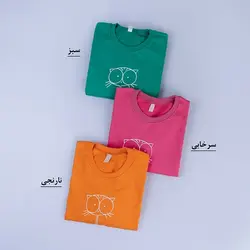6430-بلوز چاپی گربه لاغر