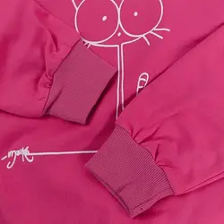 6430-بلوز چاپی گربه لاغر