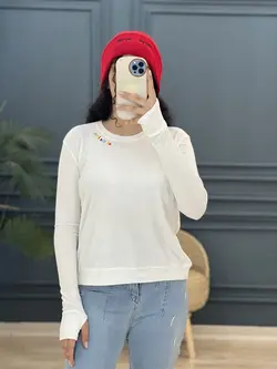 6444-بلوز گلدوزی all the love