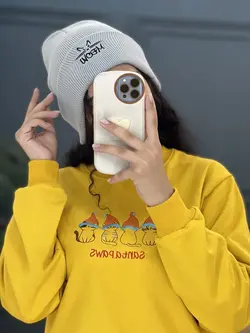 6442-بلوز دورس گلدوزی گربه