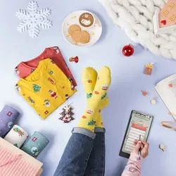 6518-بلوز چاپی کریسمس