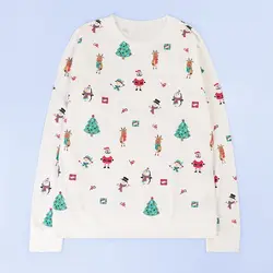 6518-بلوز چاپی کریسمس