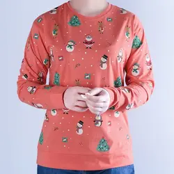 6518-بلوز چاپی کریسمس