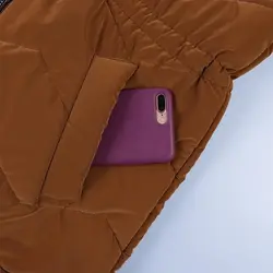 6487-پافر کوتاه کمر گت دار