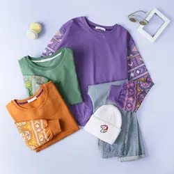 6645-بلوز آستین چاپی سلین