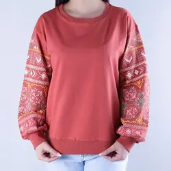 6645-بلوز آستین چاپی سلین