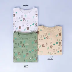 6748-بلوز چاپی خرس و درخت