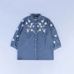 6908-شومیز گلدوزی گل