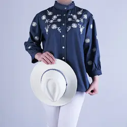 6908-شومیز گلدوزی گل