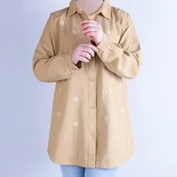 6973-مانتو گلدوزی بابونه