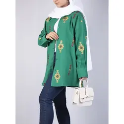 7154-مانتو گلدوزی نیلا