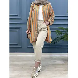 7275-مانتو راه راه همراز