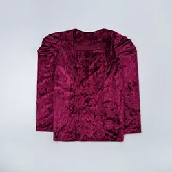 7384-شومیز آستین پیله مخمل