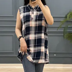 تاپ چهارخونه نخی کد 7486