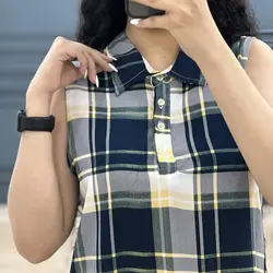 تاپ چهارخونه نخی کد 7486