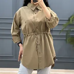 مانتو کمر گت دار مانیا کد 7496