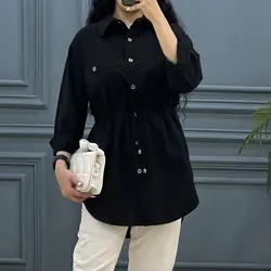 مانتو کمر گت دار مانیا کد 7496