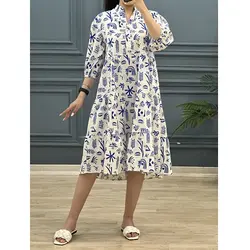 پیراهن عروسکی طرحدار کد 7563